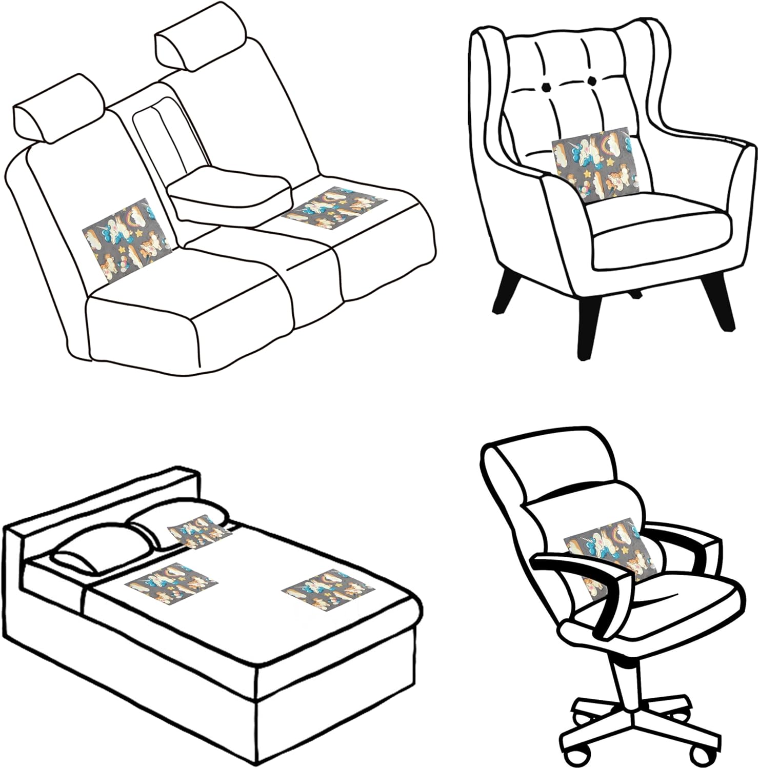 Almohadillas térmicas para aliviar el dolor de espalda, almohadilla térmica delgada para calambres menstruales menstruales, almohadilla térmica