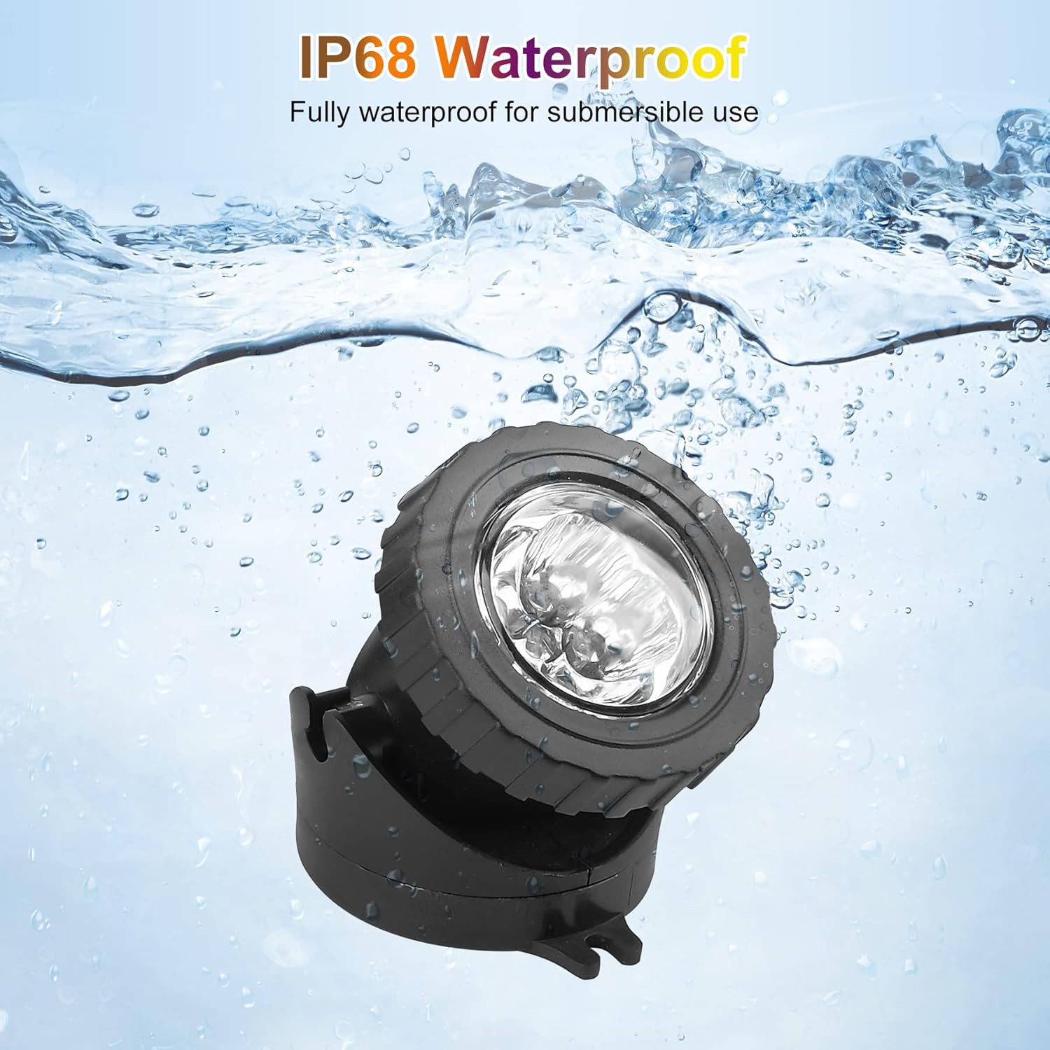 Luces de estanque RGB, LED superbrillantes, sumergibles, coloridos focos de paisaje, 98 pies, control remoto, IP68, impermeable, para peces,
