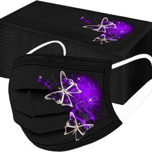50 máscaras faciales desechables de mariposa para mujeres adultas, cuidado de la piel, para fiestas de vacaciones, regalo de fiesta 50 máscaras faciales desechables de mariposa para mujeres adultas, cuidado de la piel, para fiestas de vacaciones, regalo de fiesta