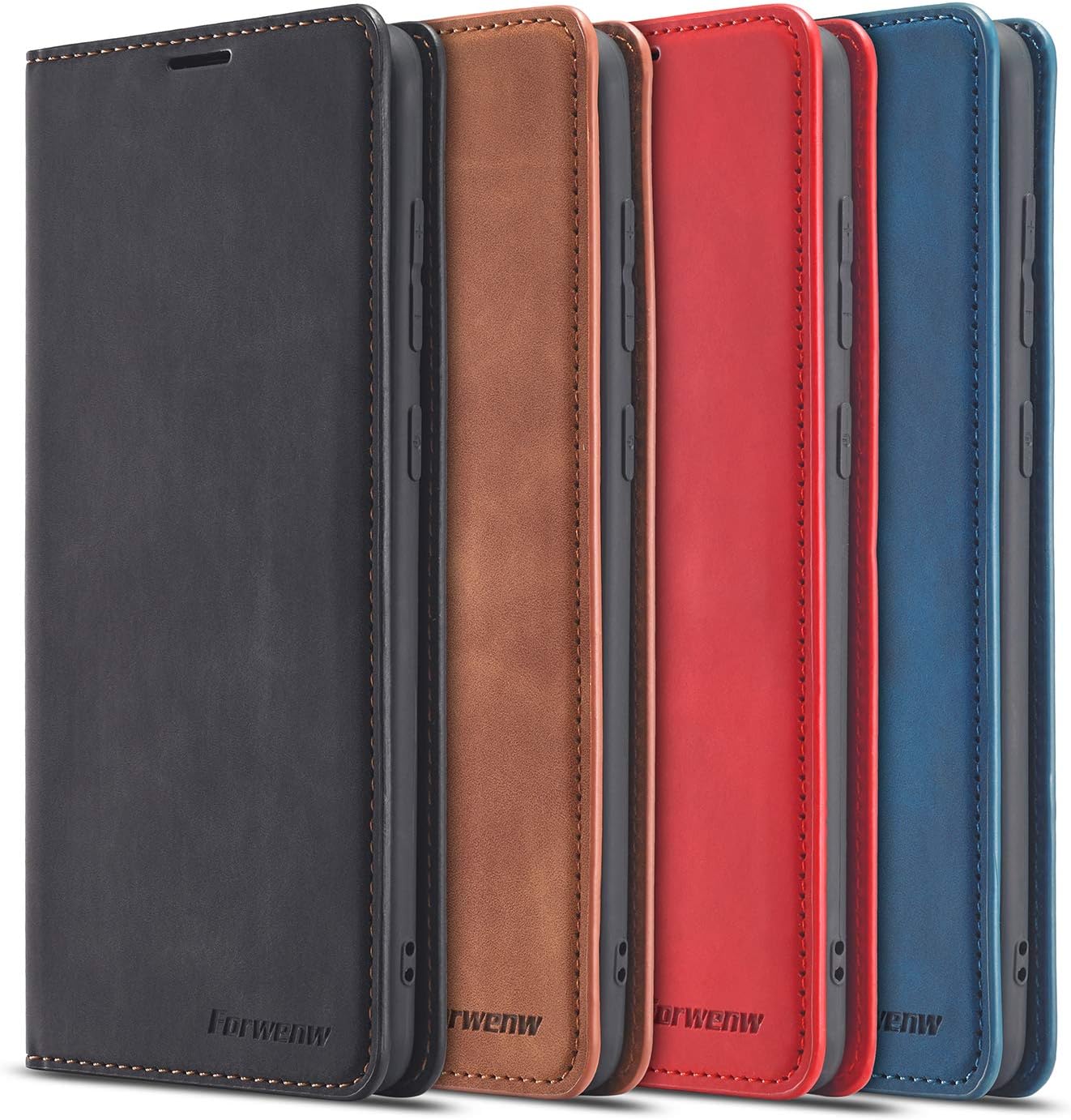EYZUTAK Premium PU Cuero Flip Folio Caso Para Samsung Galaxy A21S, Funda Protectora Con Ranura Para Tarjeta Kickstand Cierre Magnético A Prueba De