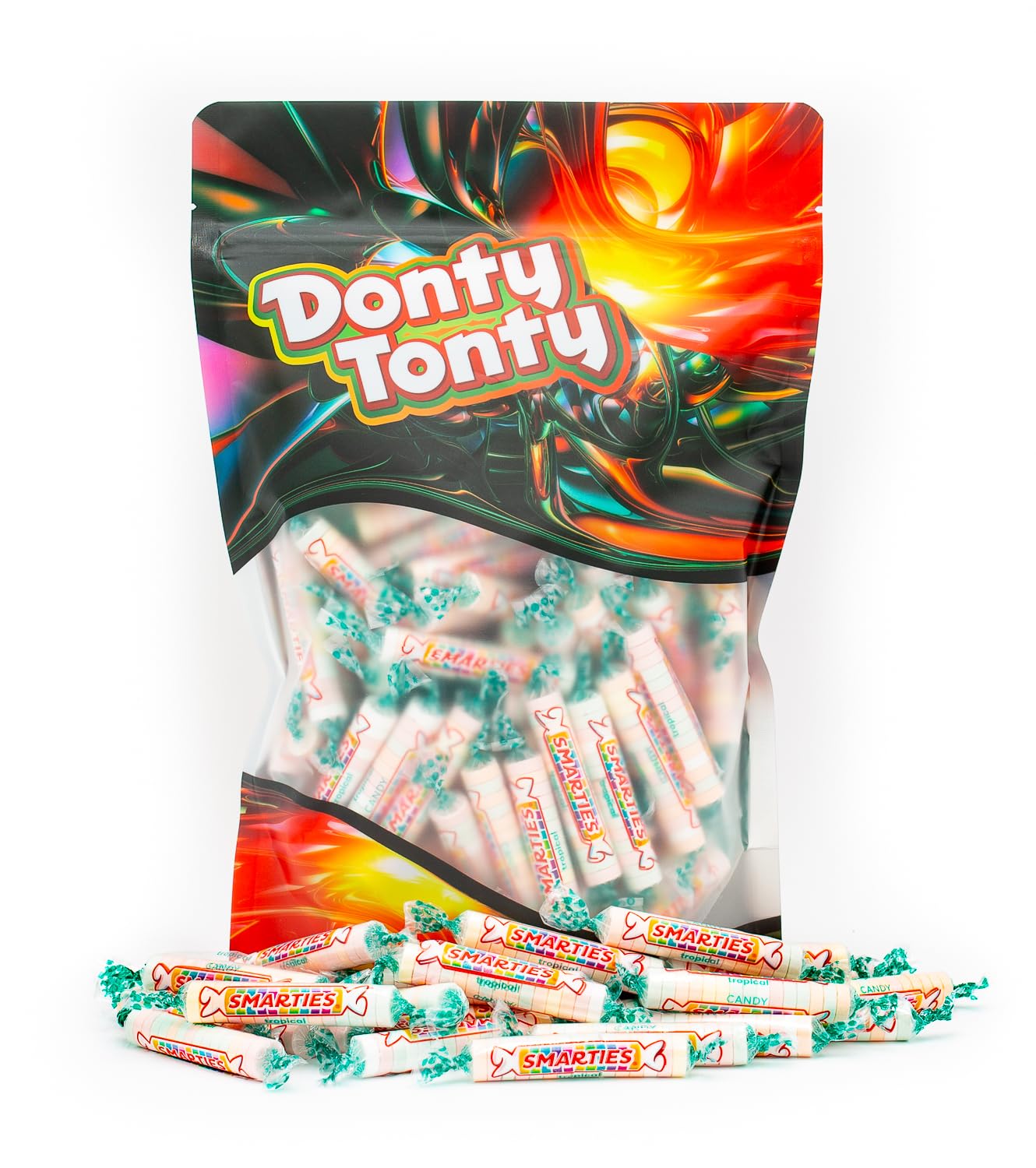 SMARTIES TROPICAL – Rollos de dulces de 2 libras  Smarty Candy Bag a granel  Surtido de sabores tropicales afrutados, sin gluten, apto para veganos,