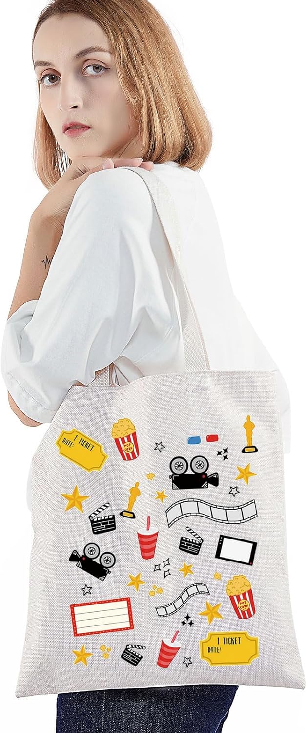 BWWKTOP Bolso de mano para amantes de la película del cine, regalos de los fanáticos del cine, bolso de hombro de noche de cine