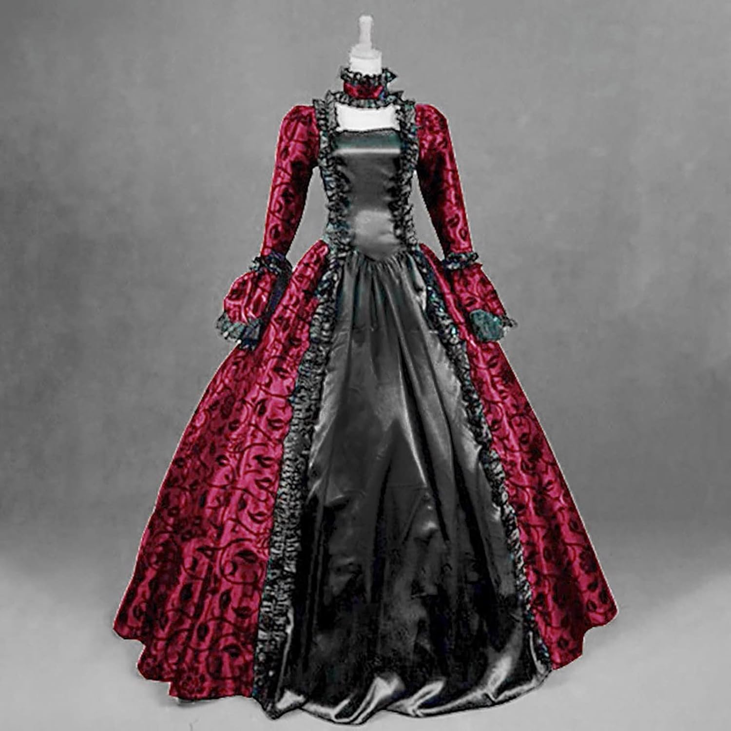 Vestido victoriano para mujer, vestido retro medieval renacentista, vestido rococó, vestidos de baile de los años 1800, vestidos de regencia