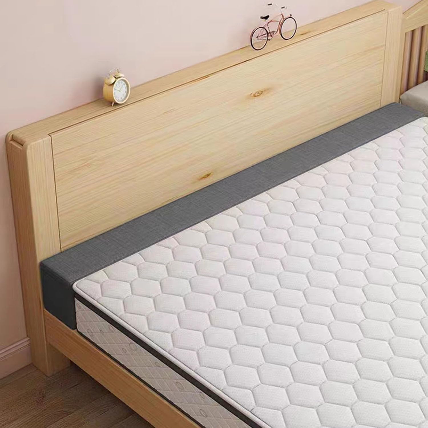 Almohada de cuña de cama para cabecero, almohada grieta entre el lado de la pared y el extensor de colchón, relleno de huecos de cama, tamaño