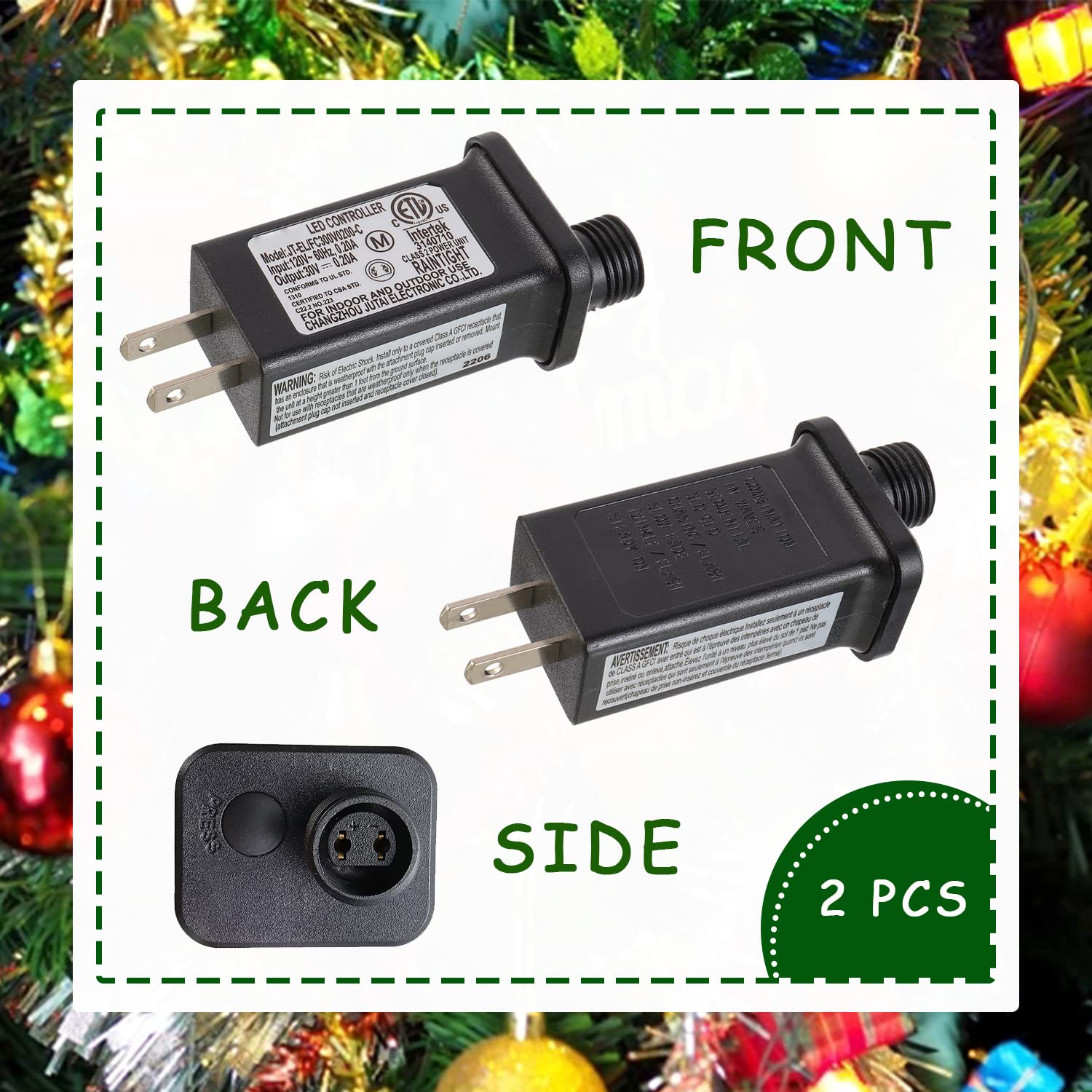 SIGANDG Controlador LED de repuesto para transformador de 30 V 6 W, clase 2, con 8 modos de suministro para cadena de luces de Navidad, decoraciones