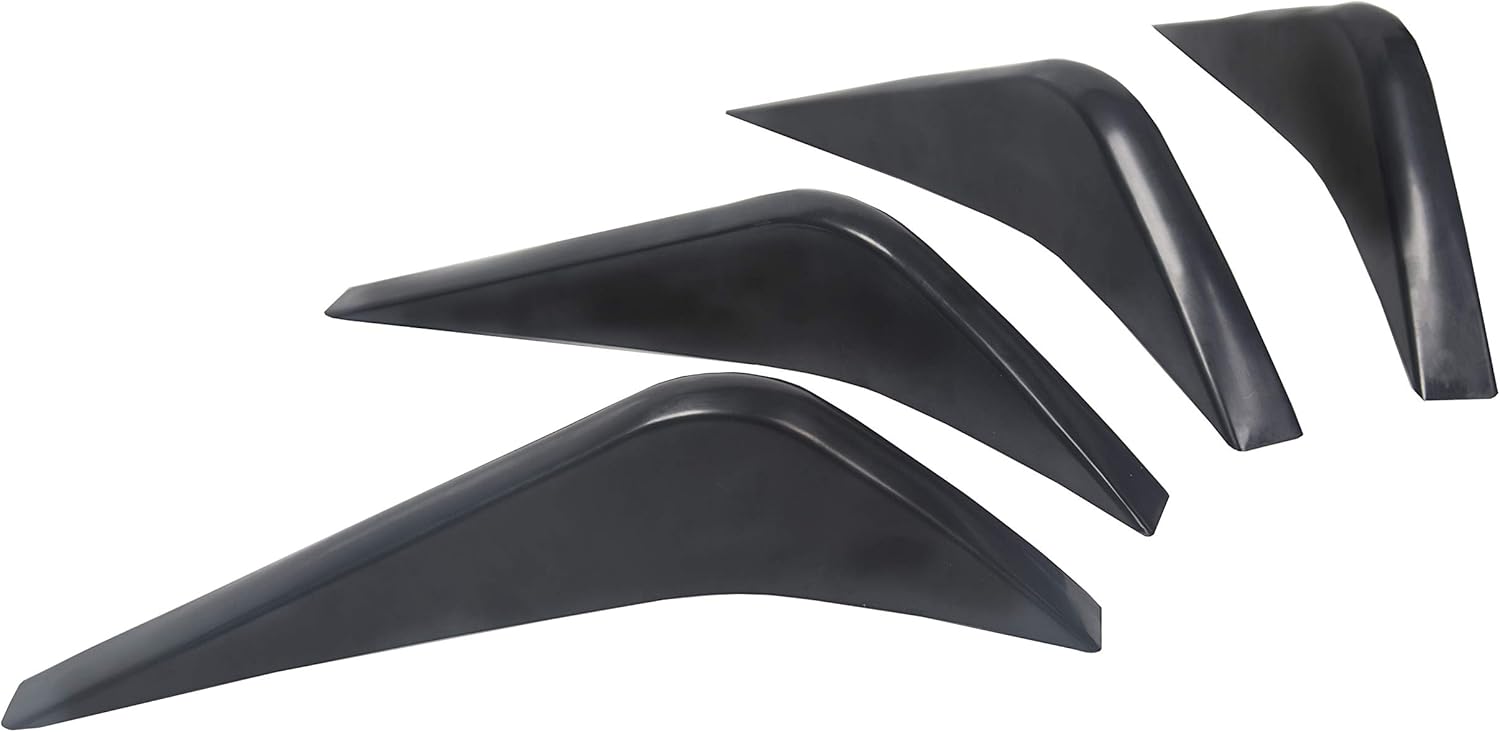 KUAFU Aletas difusoras inferiores de parachoques trasero compatibles con Chevrolet Corvette C7 2014-2019 2 pares de aletas difusoras de aire para