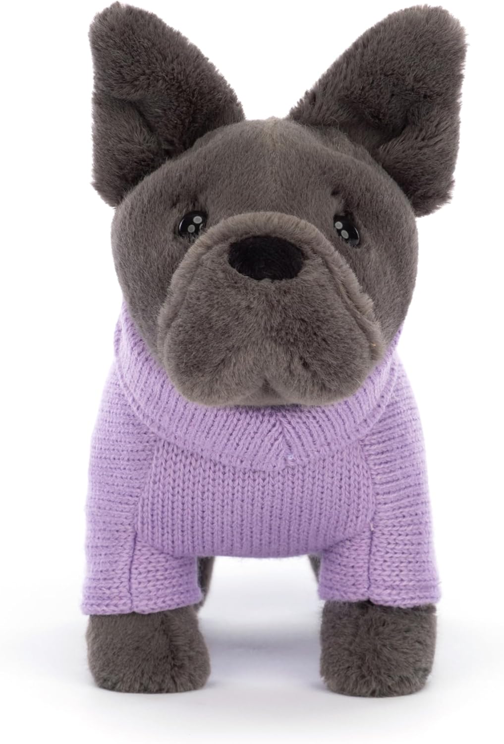 Jellycat Suéter Bulldog Francés Peluche Perro Felpa, Suéter Púrpura
