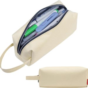 Fmeida Estuche para lápices estético, bolsa de lápices de gran capacidad, estuche portátil para bolígrafos, oficina, papelería, bolsa de maquillaje, Fmeida Estuche para lápices estético, bolsa de lápices de gran capacidad, estuche portátil para bolígrafos, oficina, papelería, bolsa de maquillaje,