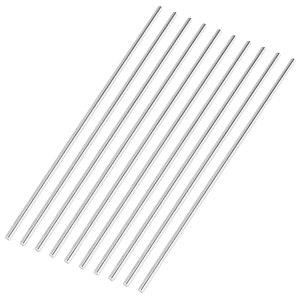 10 varillas de acero inoxidable 304 de 0.039 in x 11.811 in, varillas de metal sólido de eje redondo, barra de torno para manualidades, modelo de 10 varillas de acero inoxidable 304 de 0.039 in x 11.811 in, varillas de metal sólido de eje redondo, barra de torno para manualidades, modelo de
