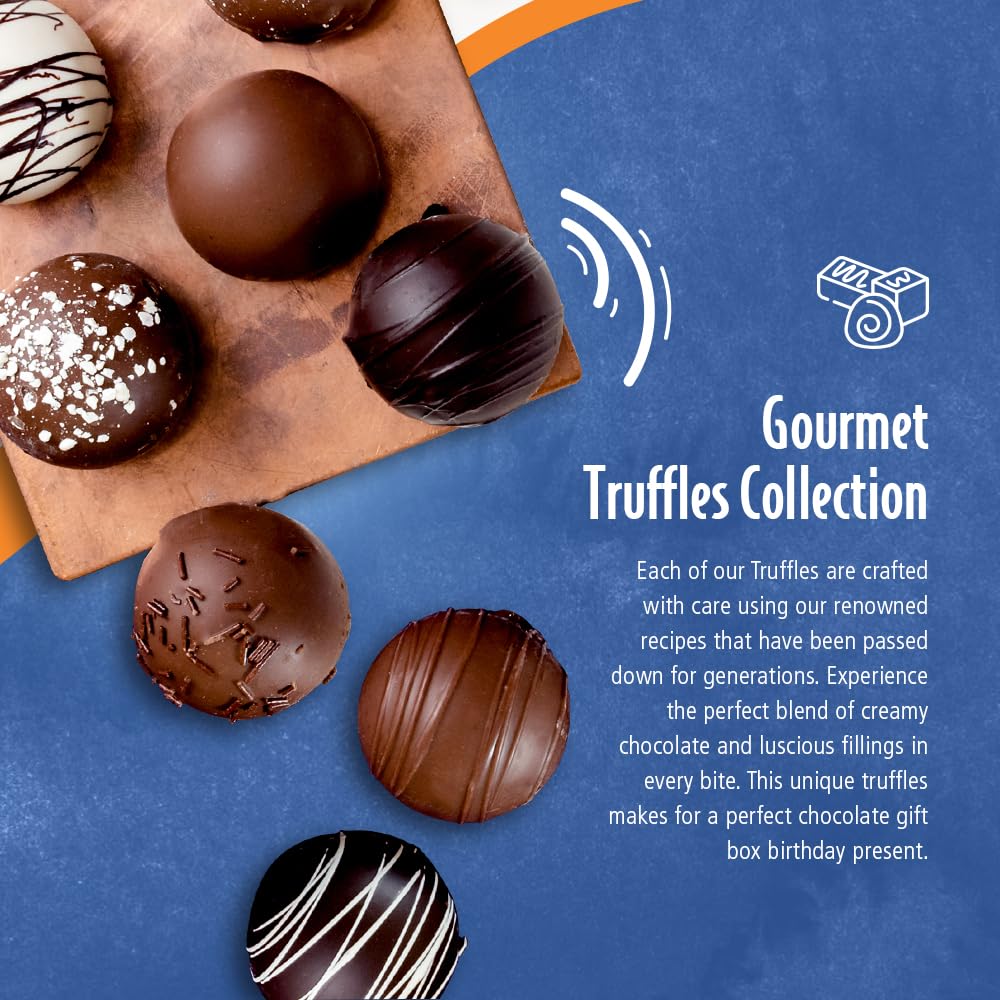 Rocky Mountain Chocolate Factory  Colección Gourmet Leche, Trufa de Chocolate Oscuro y Blanco  Delicia para los amantes del chocolate  Tu amor por