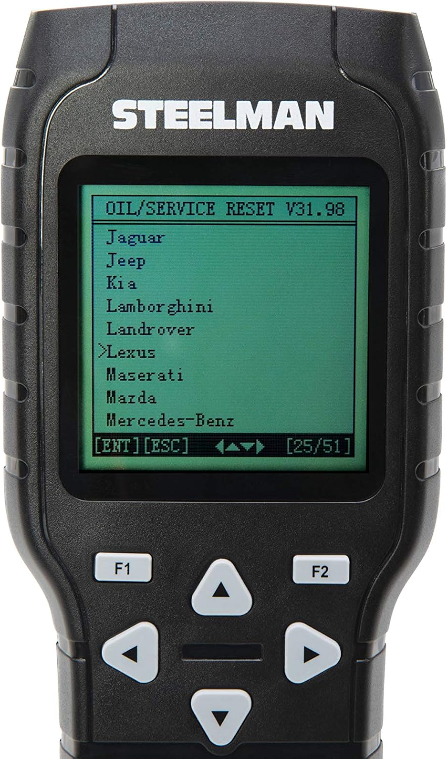 Steelman Herramienta automotriz de diagnóstico y servicio OBDII Code Scanner and Reset System Tool para aceite, batería, freno de estacionamiento y