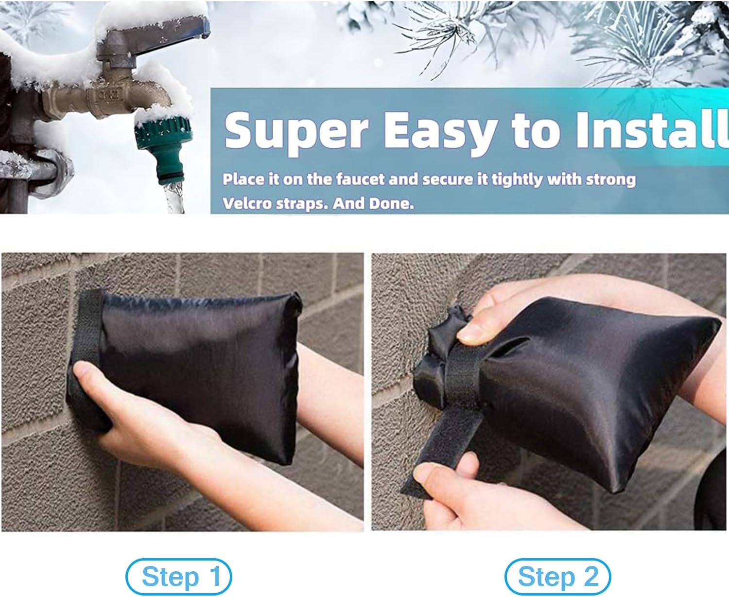 Fundas de grifo para exteriores para invierno, 8.3 pulgadas de alto x 6 pulgadas de ancho, calcetines gruesos para grifo de jardín para protección