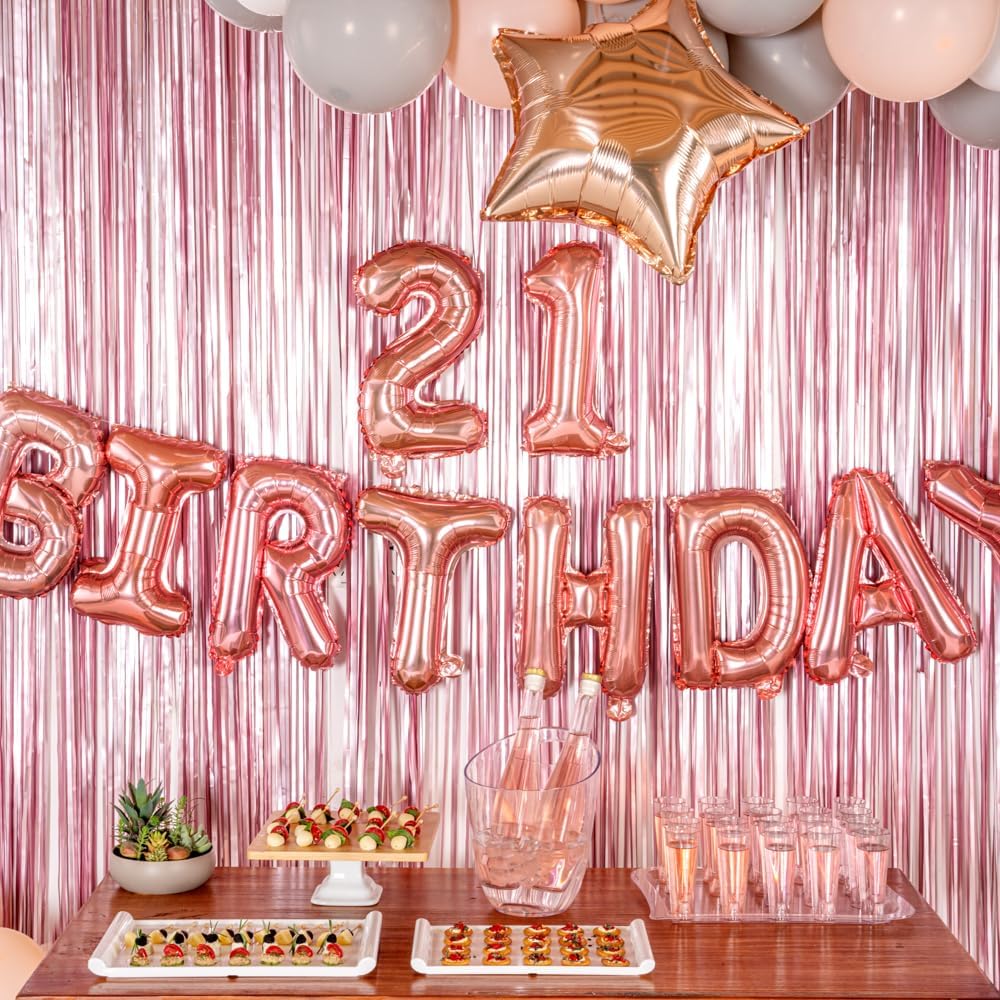 Restaurantware Balloonify – Globo digital de 16 pulgadas para fiesta, color oro rosa y metalizado, con autosellado número 2, a prueba de humedad,