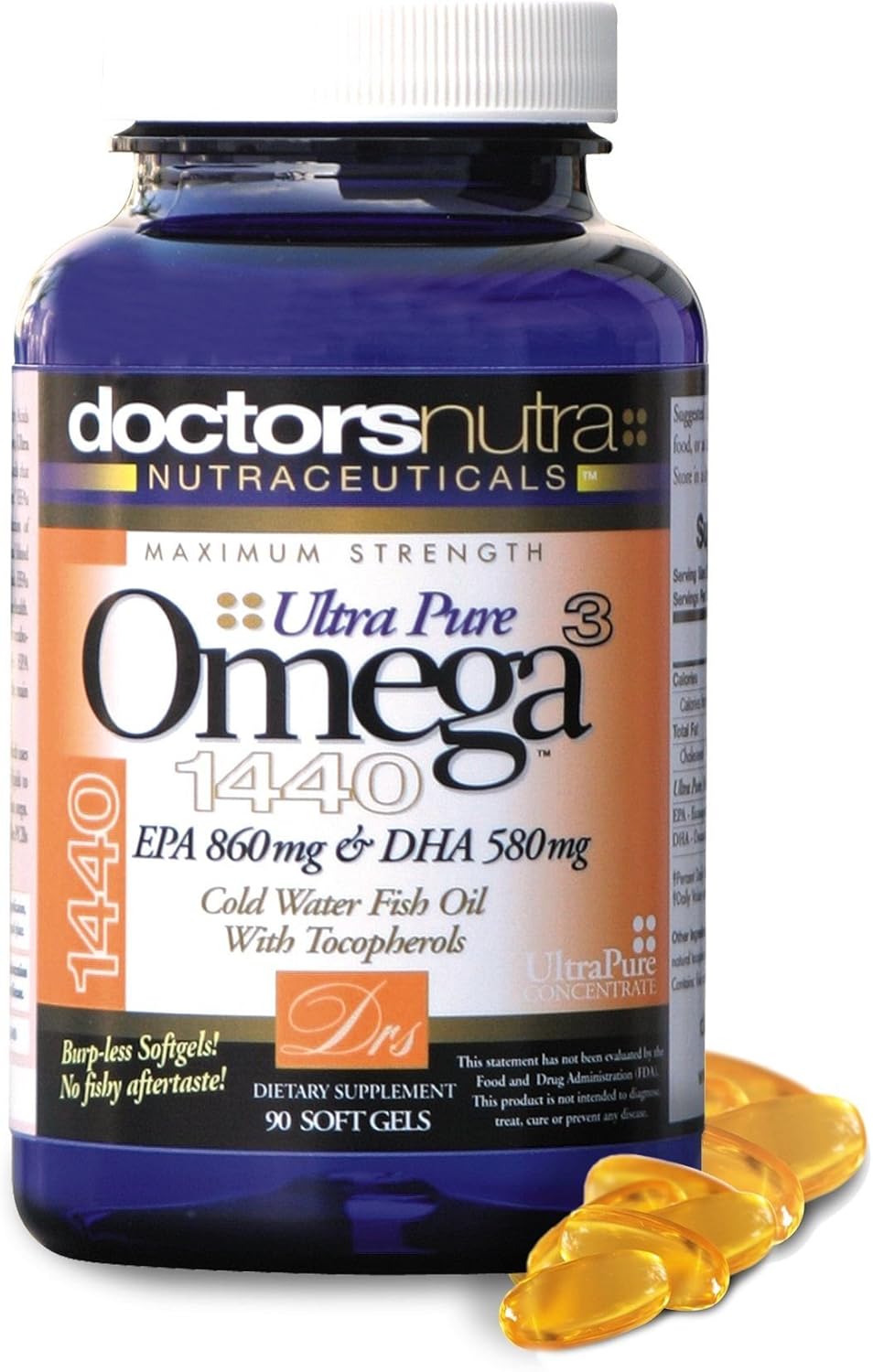 Aceite de pescado natural capturado silvestre concentrado ultra puro de máxima resistencia, aceite sostenible Omega 3 DPA-EPA-DHA Suplemento de