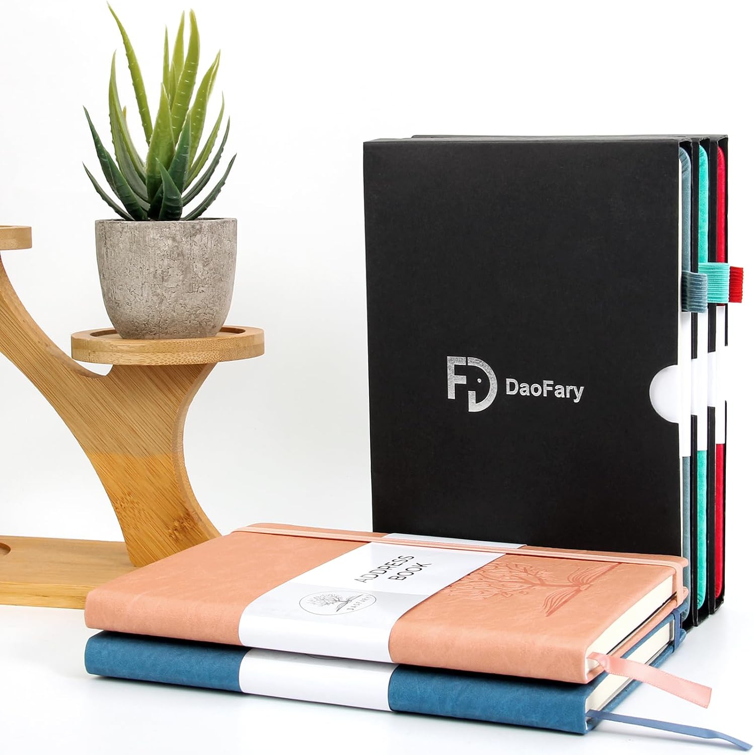 Libreta de direcciones con pestañas alfabéticas, pequeña libreta de direcciones (5.3 x 7.6 pulgadas) con bolsillo interior, cuaderno de direcciones