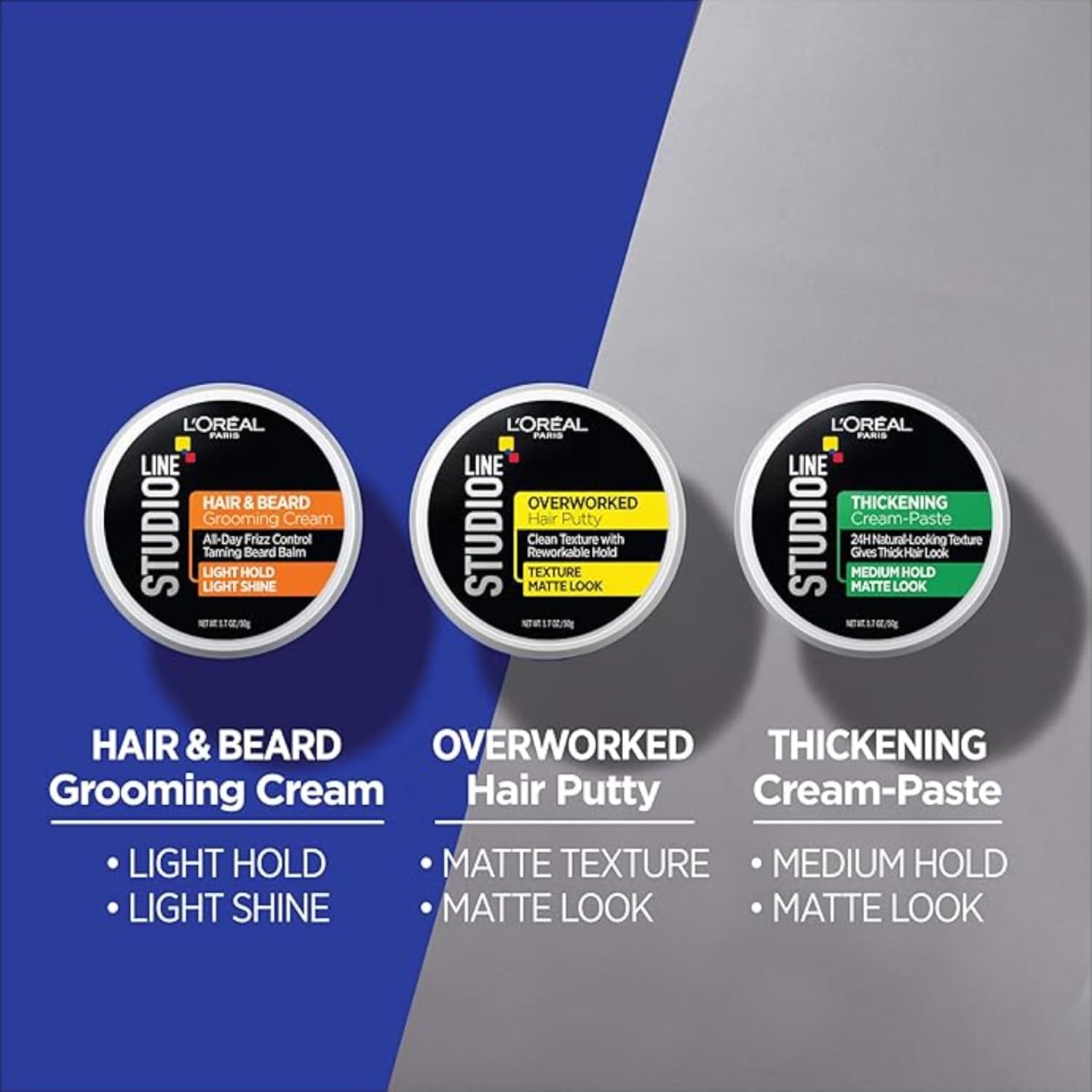Loreal Studio Putty Overworked 1.7 oz (1.7 fl oz) (paquete de 6)