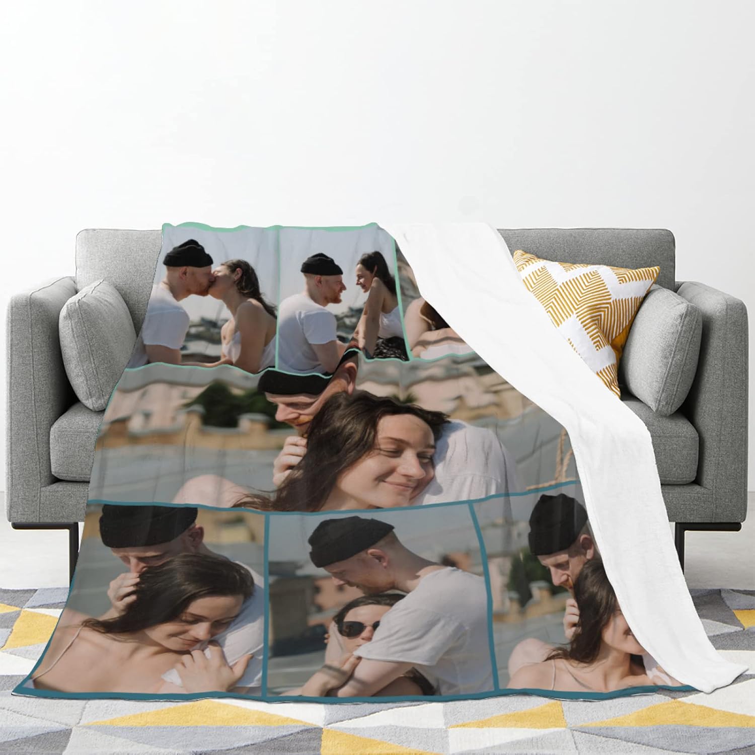 Manta personalizada con texto fotográfico, manta de imagen personalizada para bebé, madre, padre, adultos, amigos, amantes, regalo personalizado,