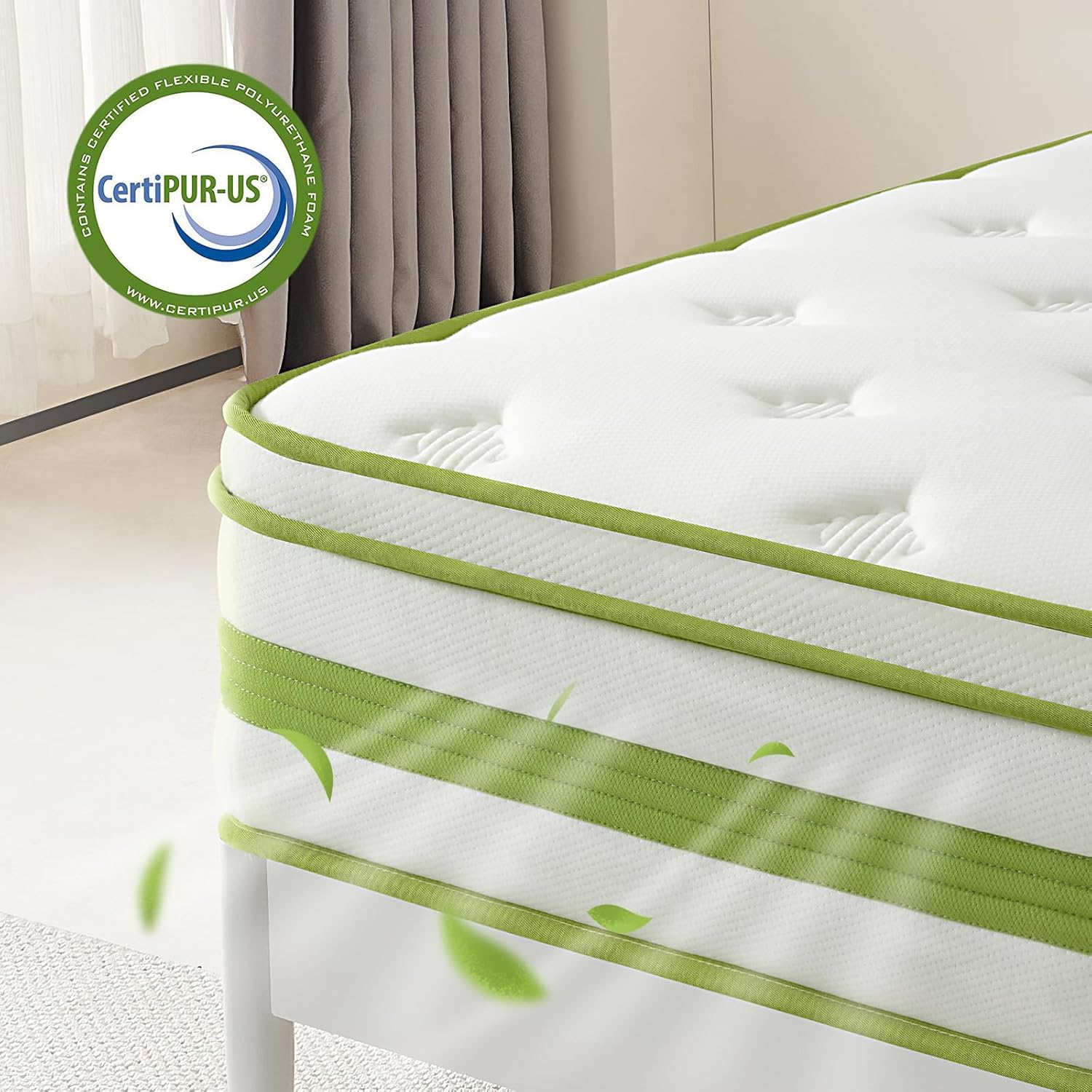 Colchón individual de 12 pulgadas, colchón híbrido en una caja, espuma viscoelástica de gel y resortes embolsados para dormir y aliviar la presión,