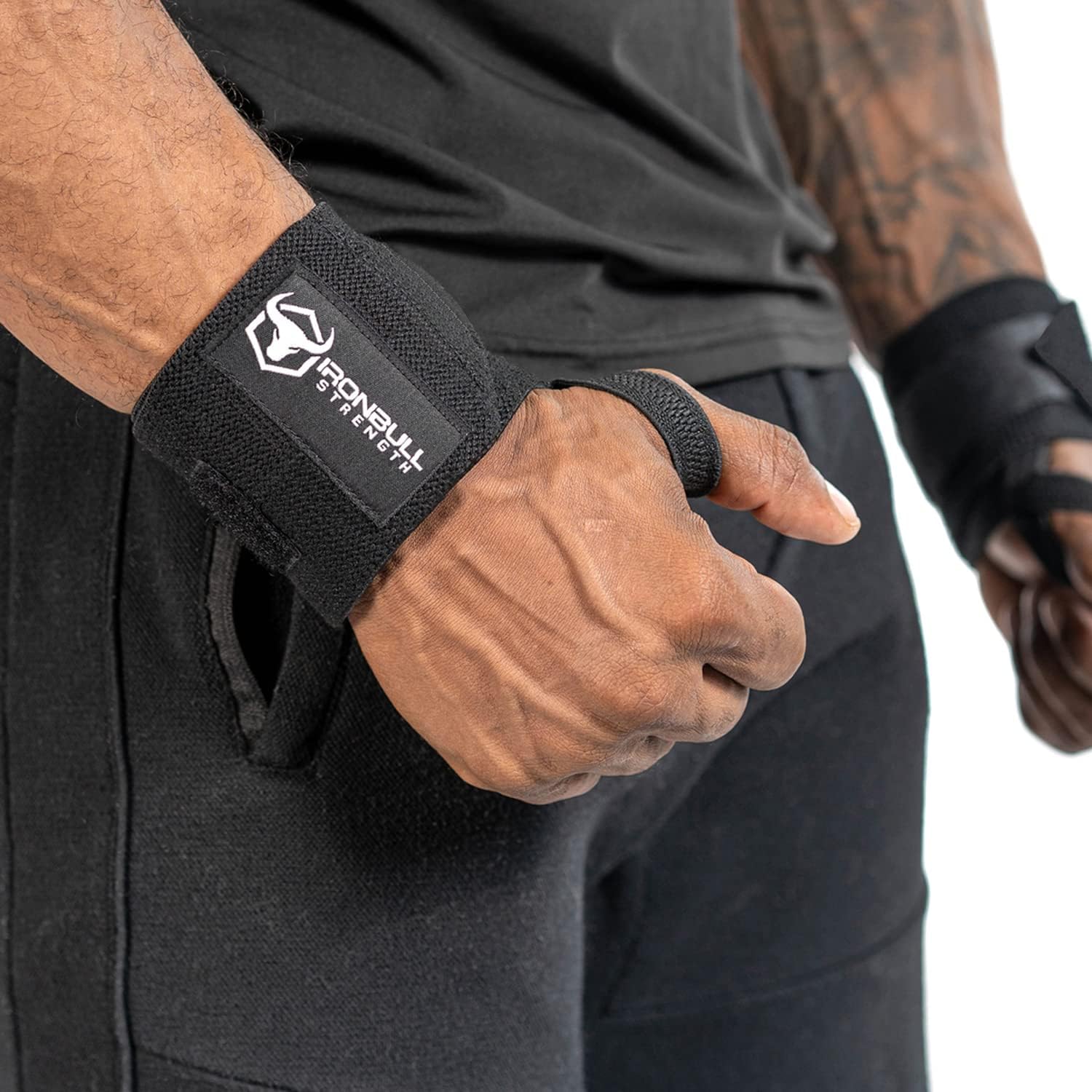 Muñequeras para levantamiento de pesas (aprobadas por USPA e IPL) – Correas de muñeca de calidad premium de 18 pulgadas para levantamiento de pesas