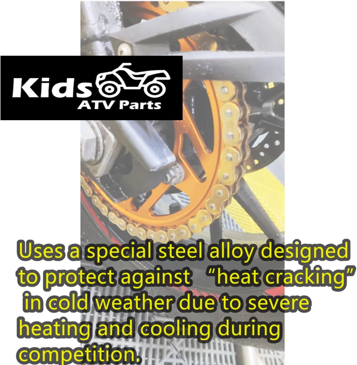 #420 Cadena para motocicleta de 50 cc, 70 cc, 90 cc, 110 cc, 125 cc, motocicleta, ATV, Quad Go Kart, 4 ruedas, Honda XR50, CRF50, Yamaha, Kawasaki,