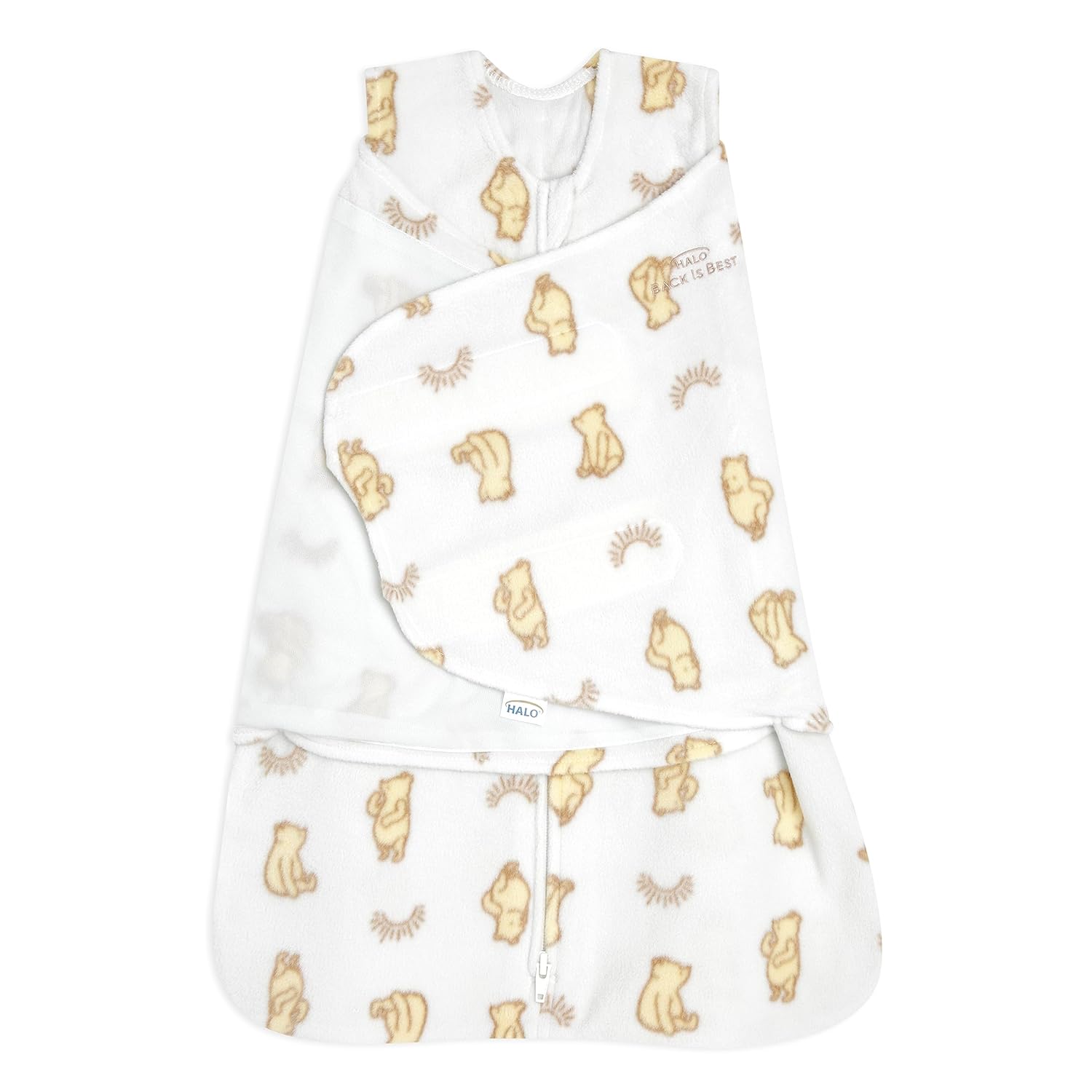 HALO Saco de dormir de microforro polar, manta ajustable de 3 vías, TOG 3.0, Sunshine Winnie, S, 3-6 meses
