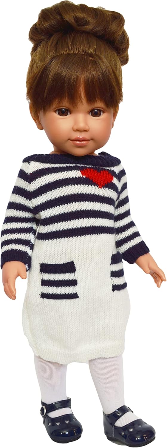 Acogedor vestido de punto para el día de San Valentín para muñecas de 18 pulgadas y muñecas Kennedy y Friends, ropa de muñeca de 18 pulgadas