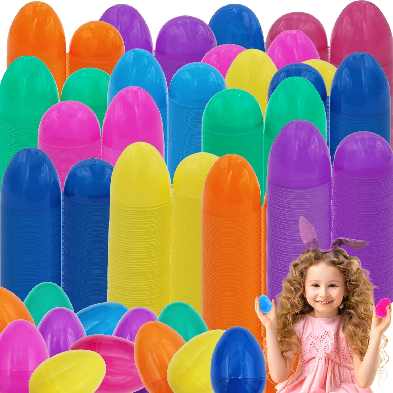 The Dreidel Company – Huevos de Pascua de plástico rellenables a granel, colores surtido perfectos para caza de huevos de Pascua, huevos de