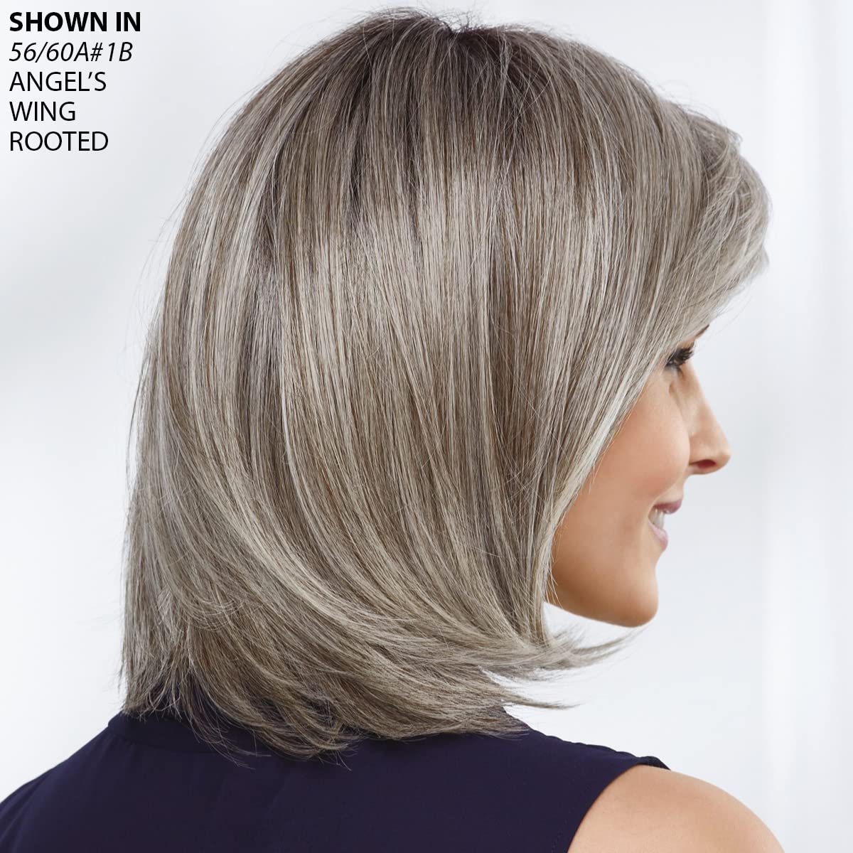 Paula Young Shannon – Peluca de fibra de Versafiber de longitud media, peluca recta estilo Bob en resistente al calor, fibra rizabletonos