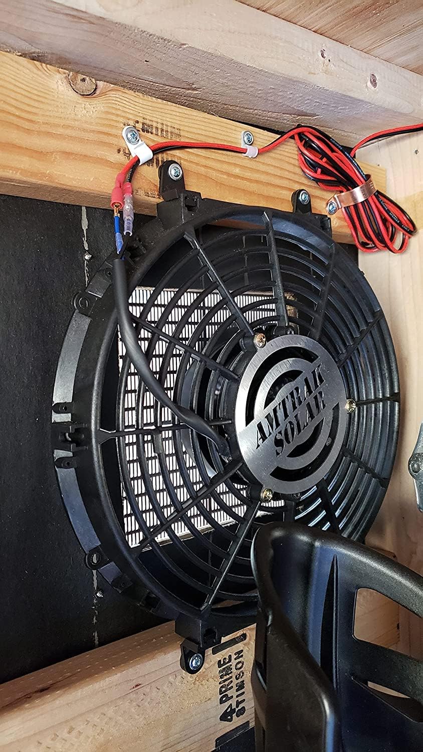 Amtrak Solar Potente ventilador solar para ático que enfría silenciosamente, ventila el escape de tu casa, garaje, invernadero, gallinero o RV y