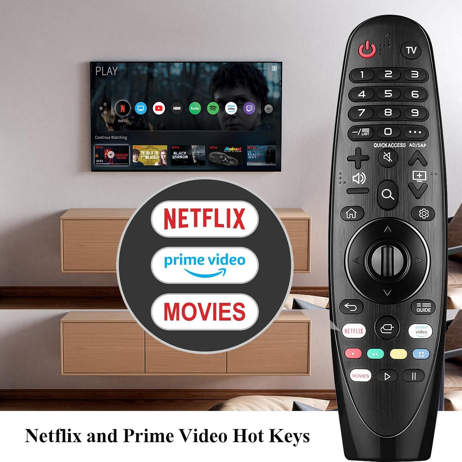AKB75855501 MR20GA – Mando a distancia de repuesto para LG Smart TV OLED TCX, ZX, WX, GX, BX, NANO90 NANO99 NANO91 NANO85 49NANO85UNA 65UN8500AUJ
