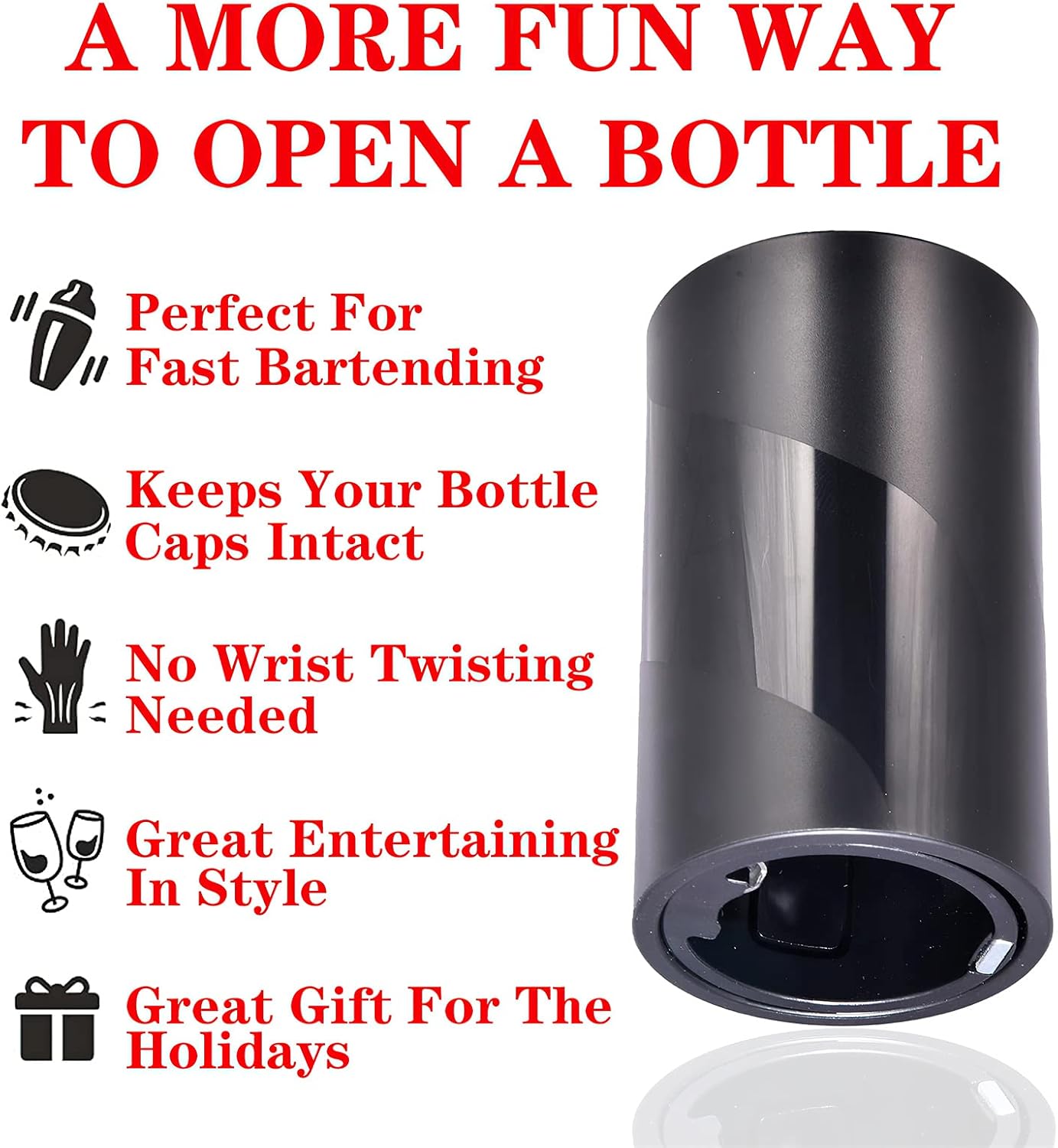 Destapador de Cerveza Divertidos automático con tapa de botella de cerveza para cocas mexicanas, botellas de vidrio con metal, sin daños en las