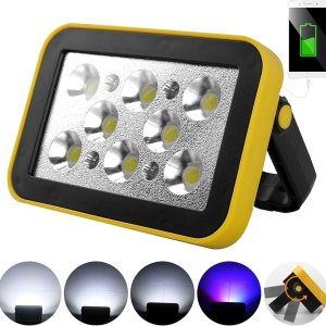 Luz de trabajo LED magnética recargable de 40 W, luz de trabajo COB mecánica portátil con 4 modos de luz, inalámbrica debajo del capó, luz de Luz de trabajo LED magnética recargable de 40 W, luz de trabajo COB mecánica portátil con 4 modos de luz, inalámbrica debajo del capó, luz de