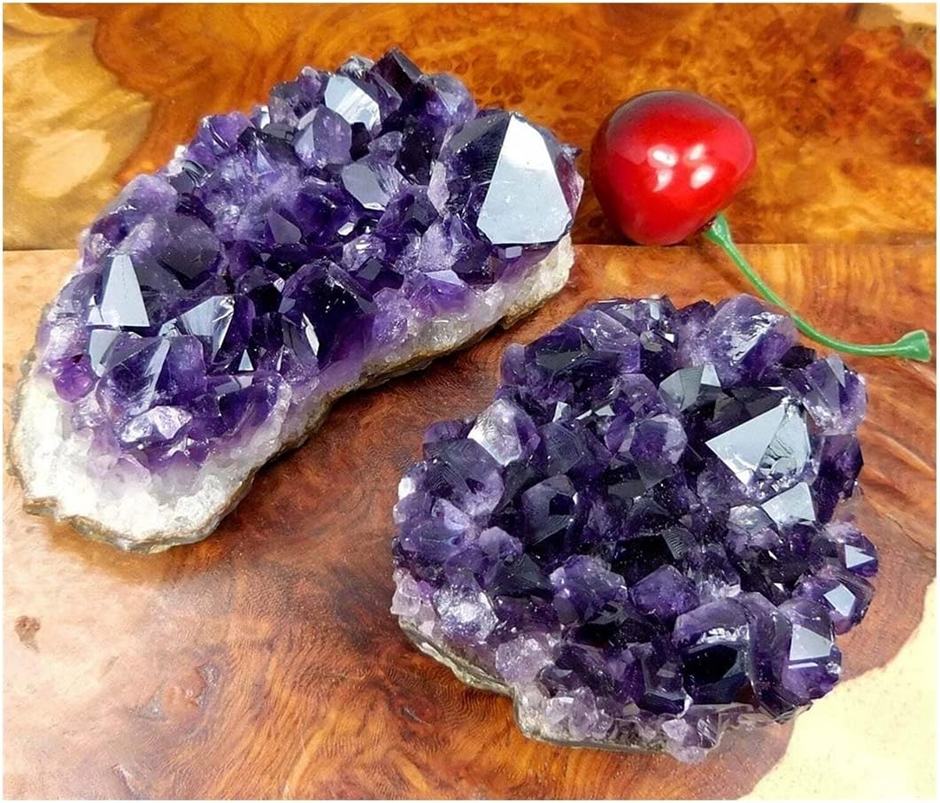 Amethyst Stone Quartz Cluster Point Natural Gemstone Crystal Rock Reiki