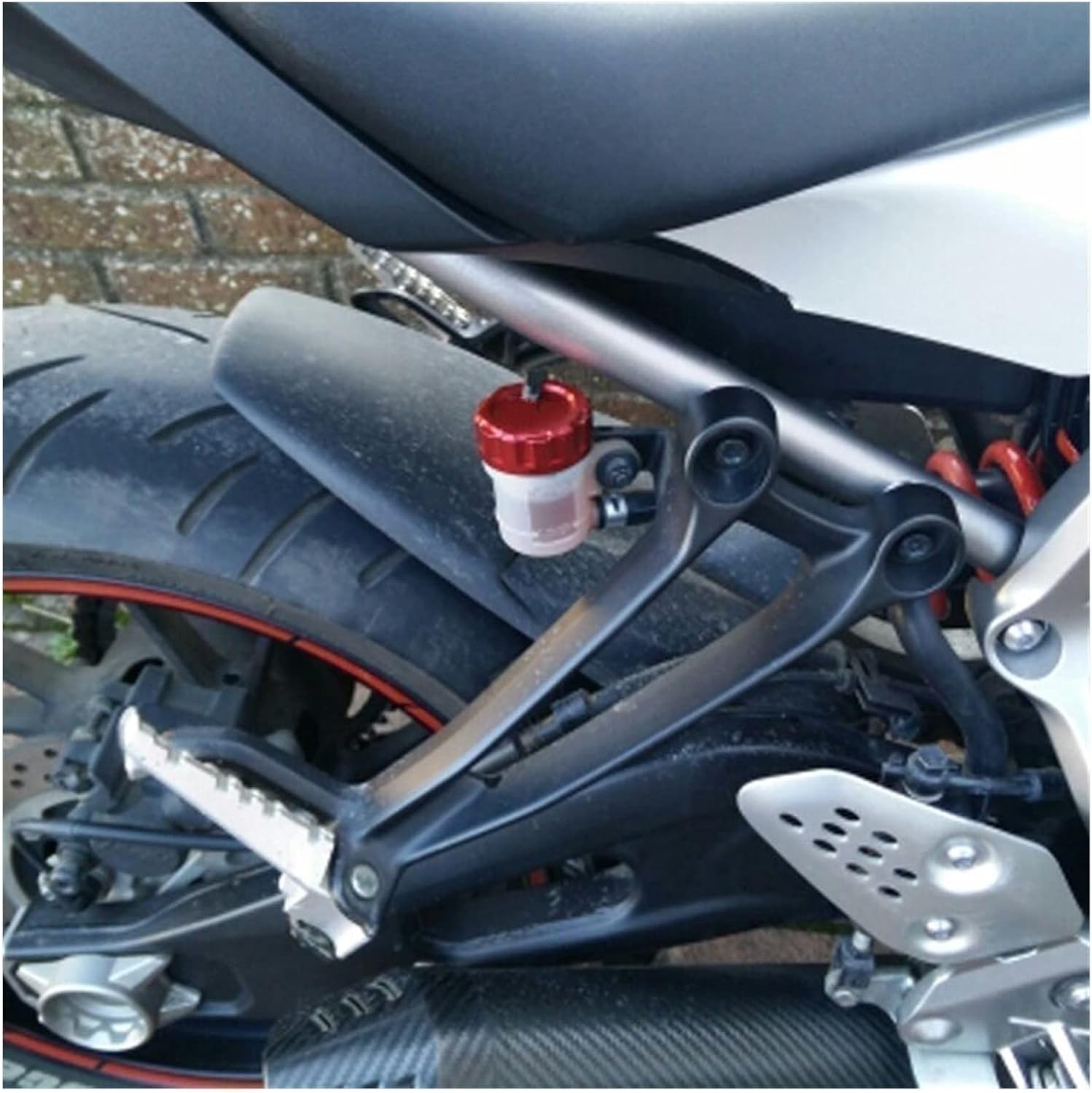 Cubierta del depósito de freno de la motocicleta Filtro de líquido de freno trasero Cilindro de aceite Cubierta de depósito de aceite para Yamaha
