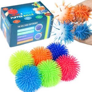 KELZ KIDZ Pelotas acolchadas grandes y gruesas de alta calidad para divertidos recuerdos de fiesta para niños, paquete a granel de 12 unidades, KELZ KIDZ Pelotas acolchadas grandes y gruesas de alta calidad para divertidos recuerdos de fiesta para niños, paquete a granel de 12 unidades,