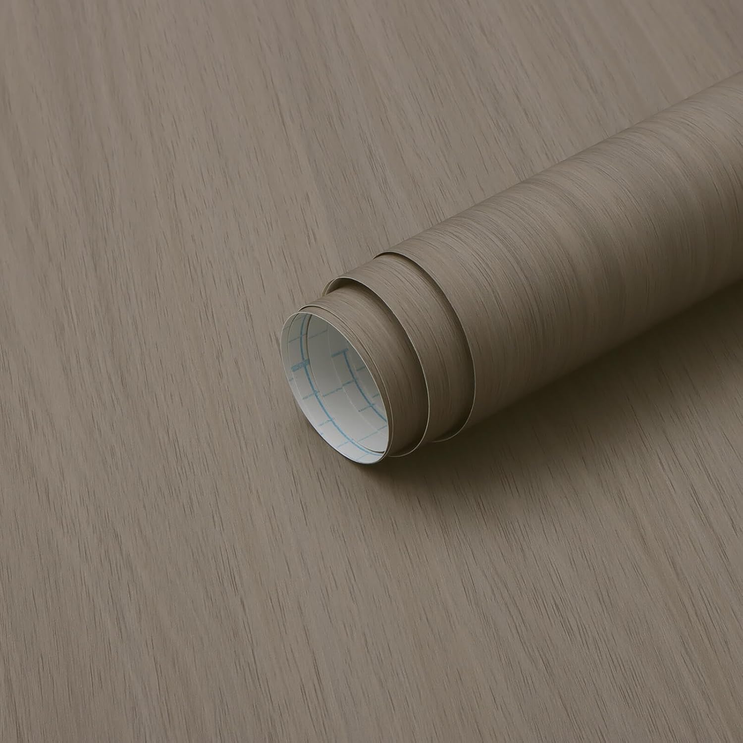 Heroad Papel tapiz de madera gris de marca, grueso, para despegar y pegar, para gabinetes, impermeable, moderno, papel de contacto de grano de