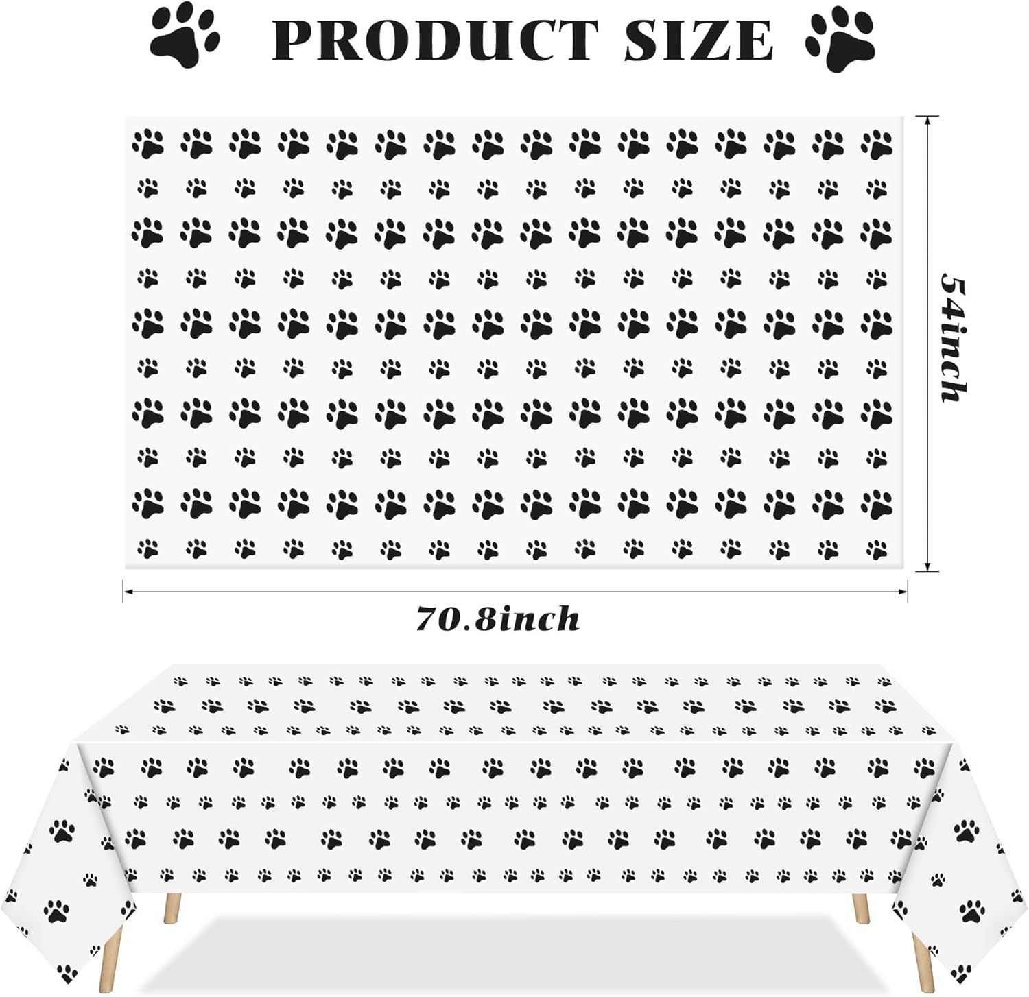 ZAKVOOR Paquete de 4 manteles rectangulares de plástico con estampado de la Patrulla Canina de Cachorros, para suministros de fiesta temática de