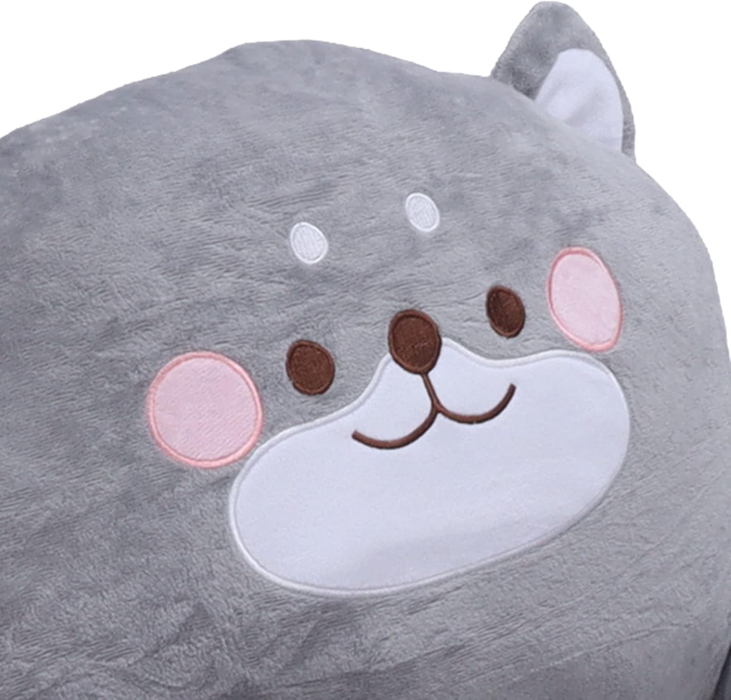 PenRux Sofá plegable para niños, diseño de perro gris de dibujos animados, material suave, asa ancha, fácil de usar, sofá cama para niños y niñas (3