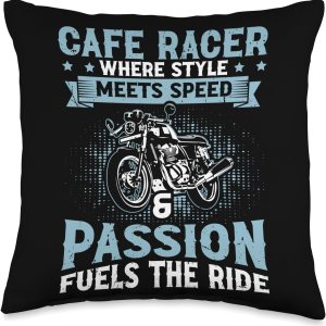 Vintage Cafe Racer Shirts & Cafe Motorcycle Gifts Style Meets Speed & Passion Fuels The Ride-Cafe Racer – Almohada de 16 x 16 pulgadas, multicolor Vintage Cafe Racer Shirts & Cafe Motorcycle Gifts Style Meets Speed & Passion Fuels The Ride-Cafe Racer – Almohada de 16 x 16 pulgadas, multicolor