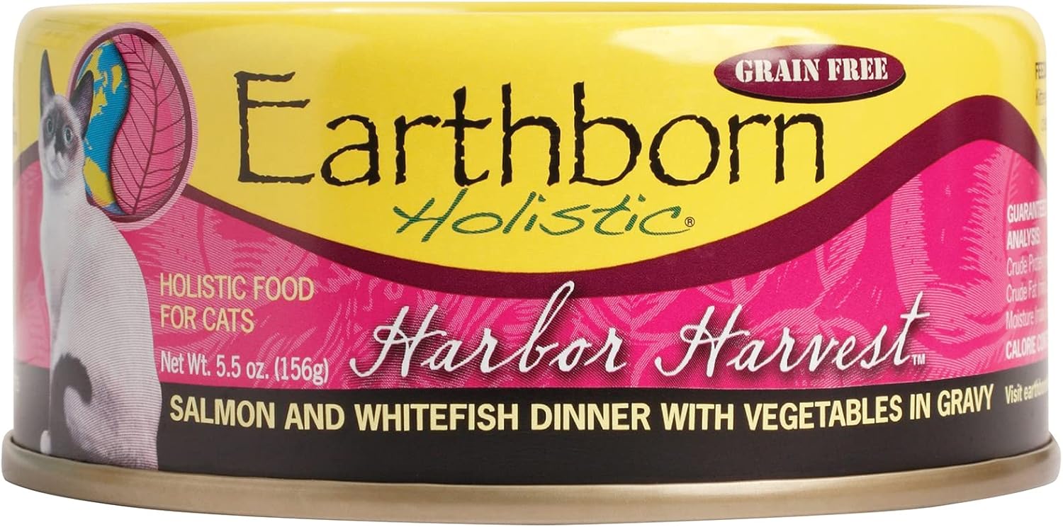 American Distribution & MFG 71523Harbor cosecha SalmónWhitefish Cat Food, 5.5-oz.Cantidad 24