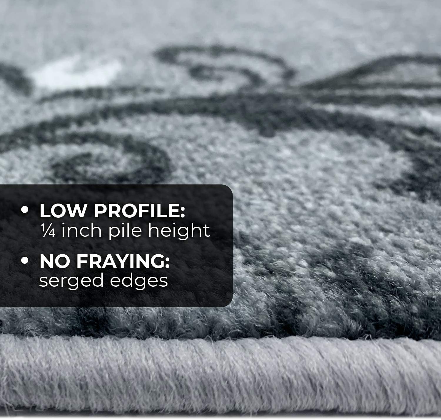 House, Home and More Alfombra antideslizante para interiores  Pergamino elegante  Gris plateado  2 pies x 3 pies