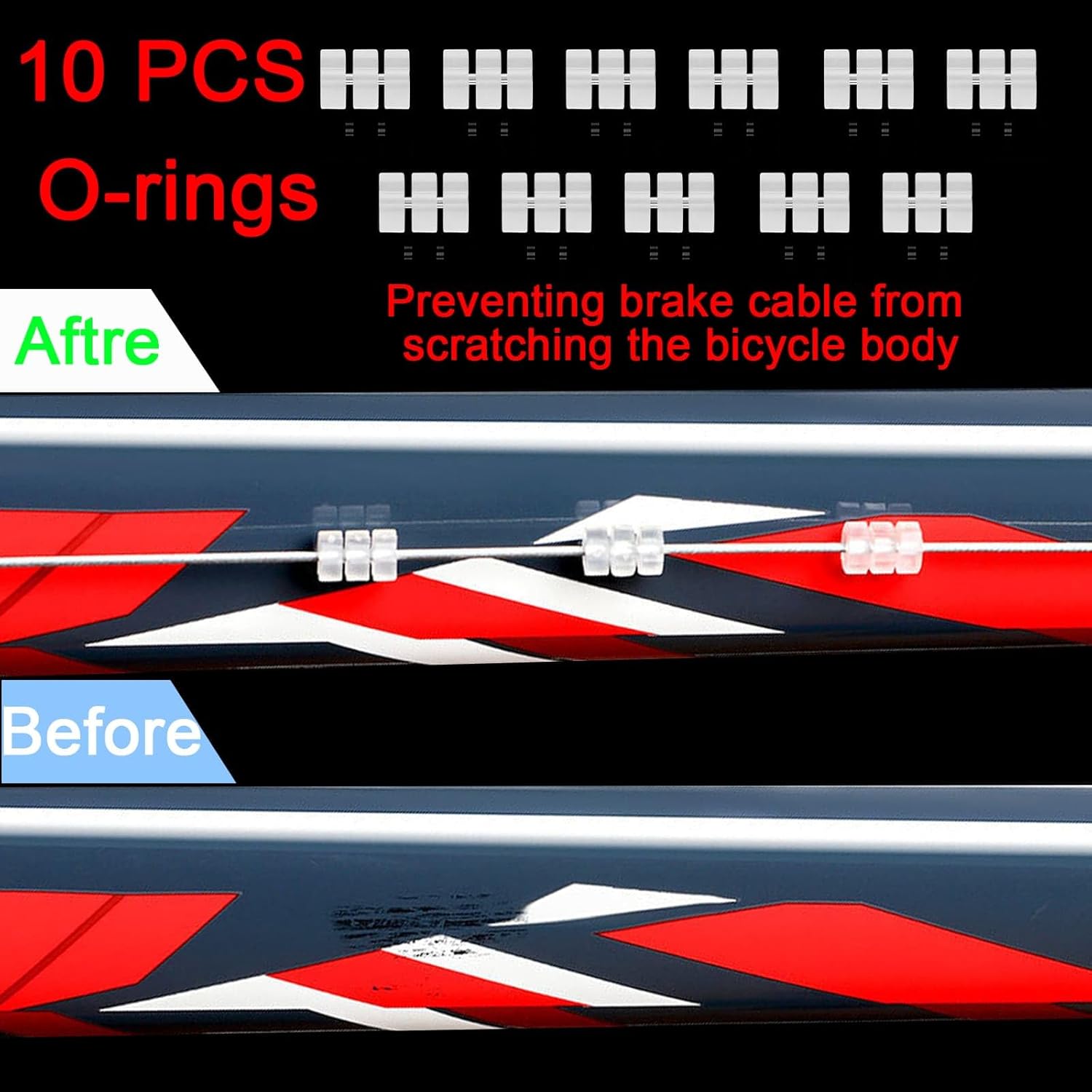 Ciomszan 10 cables de freno de bicicleta, cables de cambio de desviador de bicicleta, líneas de freno delantero y trasero, juego de cables de cambio