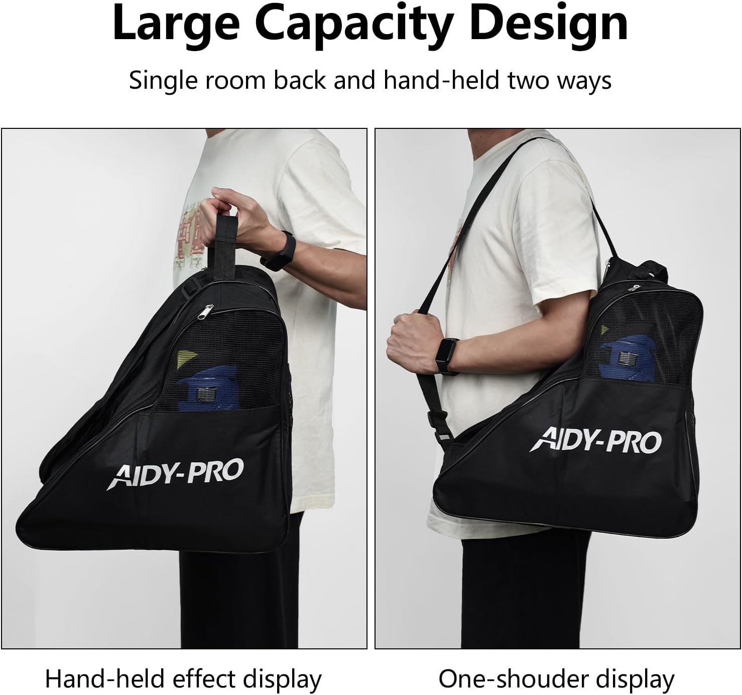 AIDY-PRO Roller Skates Bag Roller Blade bag Ice Skate Bag Roller Skate Bags for Quad Skates Figure Skating Inline Skate Bag