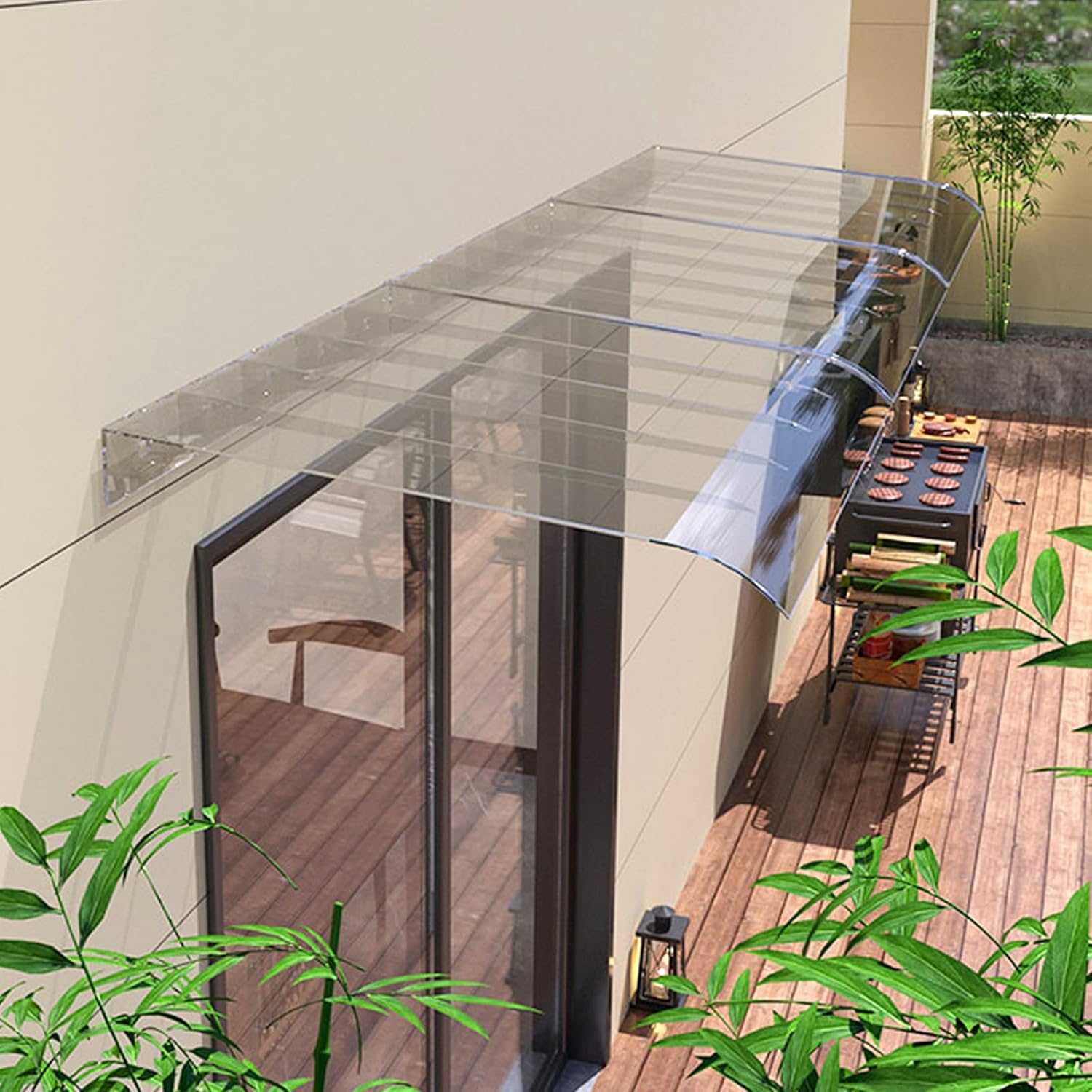 Toldo para puerta delantera, toldo para puerta, protección UV, lluvia, nieve, sol, toldo para puerta, toldo para puerta, exterior, patio, cubierta