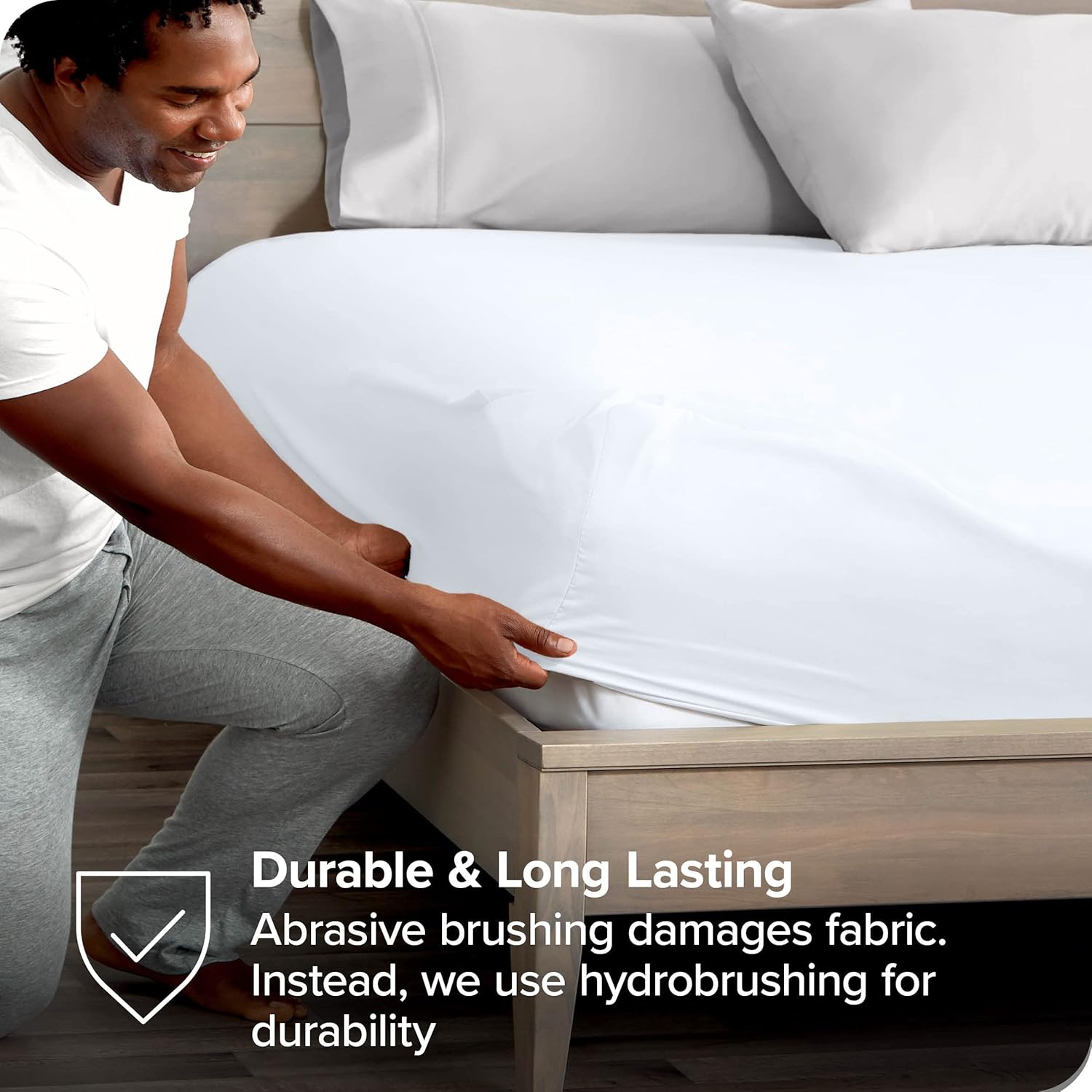 Bare Home Sábana bajera ajustable extra larga individual  Sábana bajera de bolsillo extra profundo  Microfibra 1800 premium  Ultra suave sin arrugas