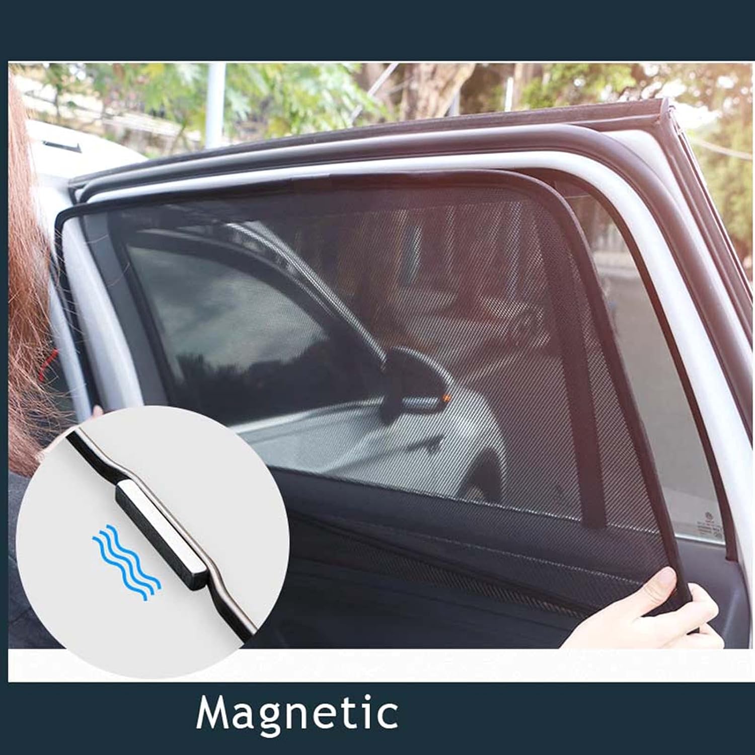 Para Mazda2 Hatchback 2014-2018. Pantalla magnética para ventana lateral de automóvil para niños, cortina de automóvil, ventanas laterales,