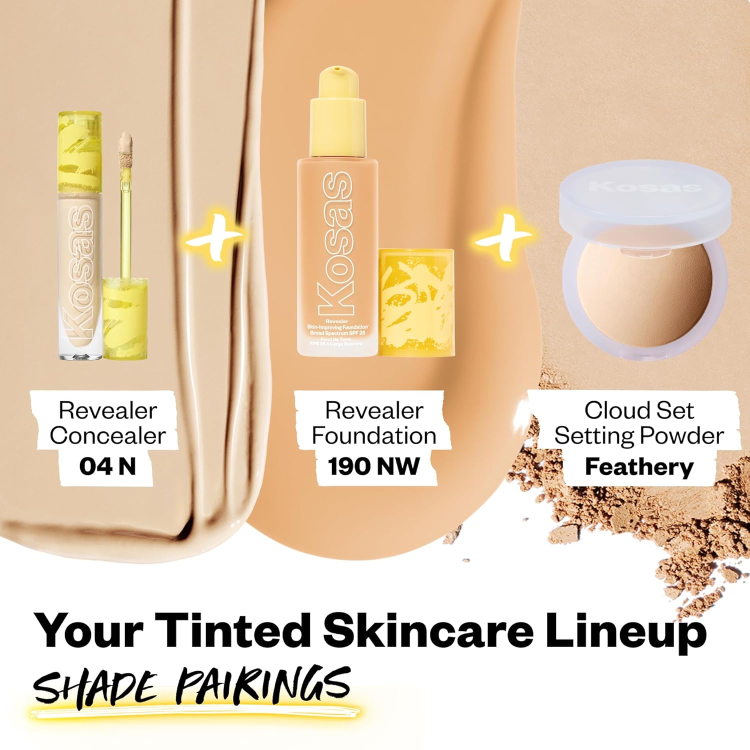 Kosas Mini corrector revelador  maquillaje de cobertura media, oculta ojeras debajo de los ojos, manchas oscuras y manchas (tono 04)