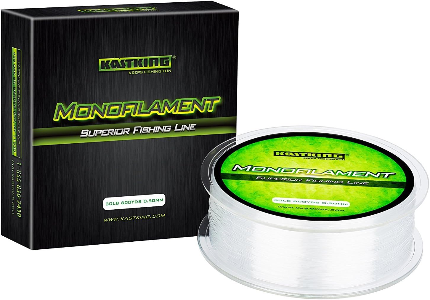 Sedal de pesca de monofilamento KastKing – Carril de rodadura en Paralelo – sedal Mono Fuerte y Resistente a la Abrasión – Sedal de Pesca de nailon