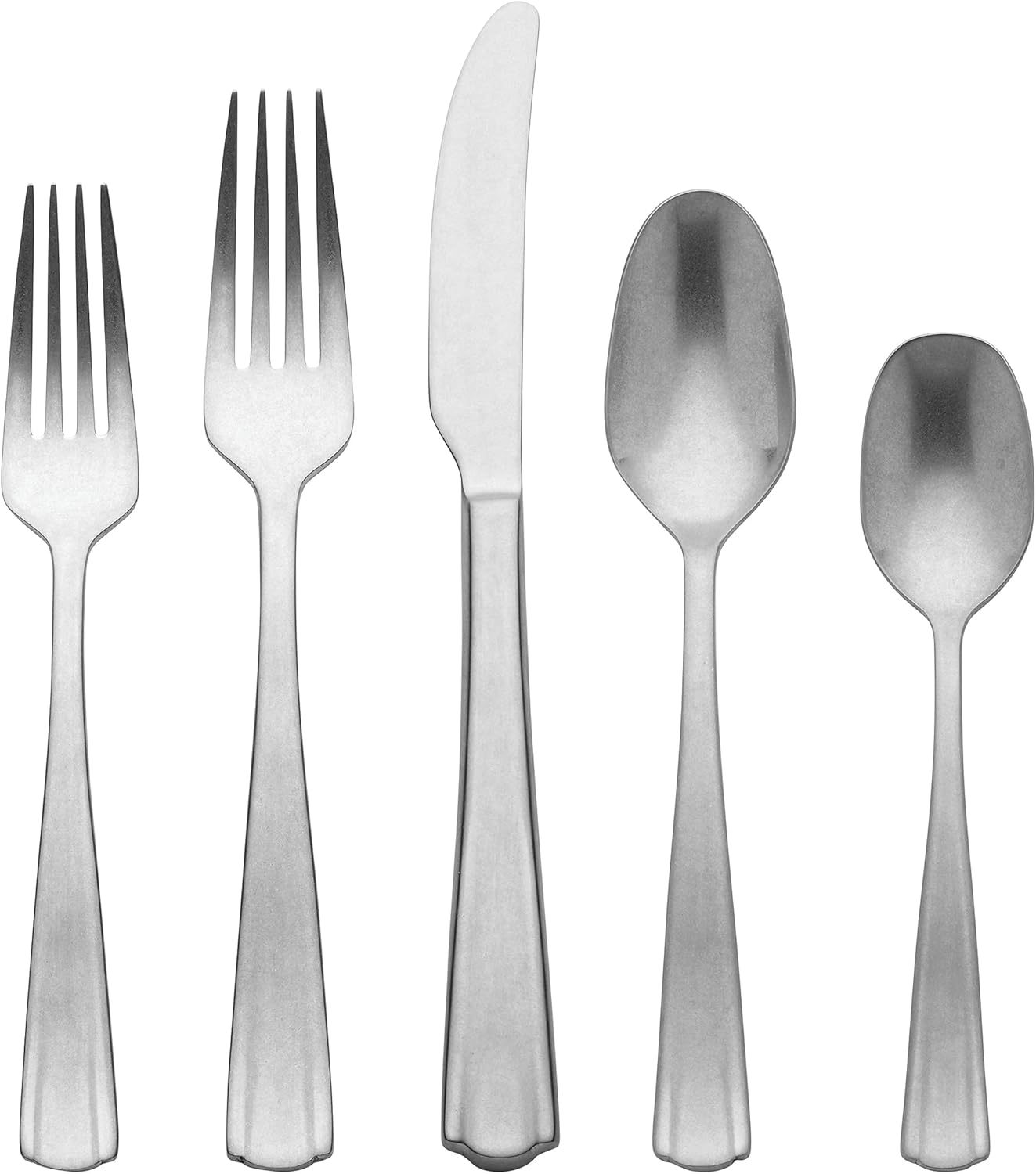 Lenox French Perle – Juego de cubiertos de vieiras, 65 unidades, metálico