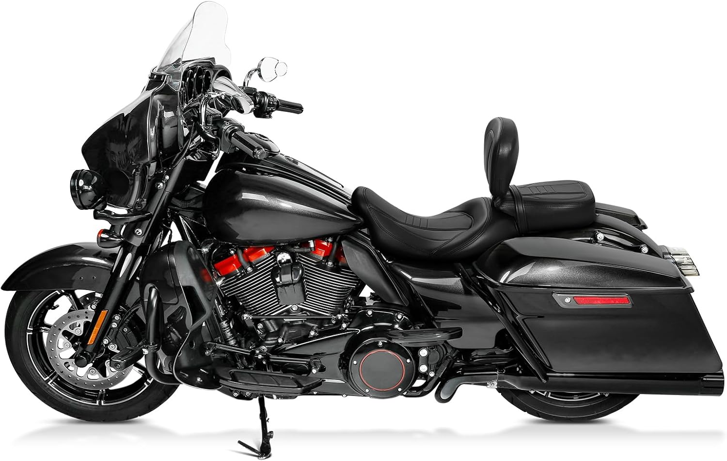 TCT-MOTORPARTS Asiento de pasajero de perfil bajo para Harley Road Street Glide 2009-2023